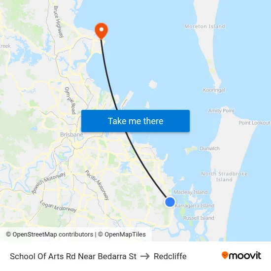 School Of Arts Rd Near Bedarra St to Redcliffe map
