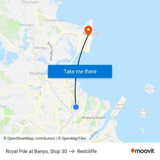 Royal Pde at Banyo, Stop 30 to Redcliffe map