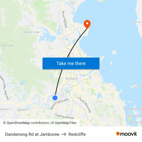 Dandenong Rd at Jamboree to Redcliffe map