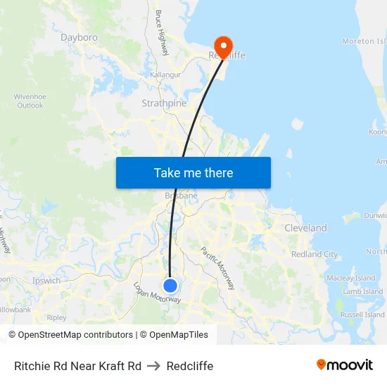Ritchie Rd Near Kraft Rd to Redcliffe map