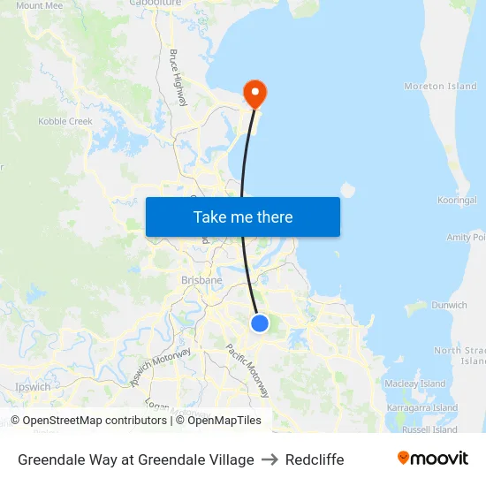 Greendale Way at Greendale Village to Redcliffe map