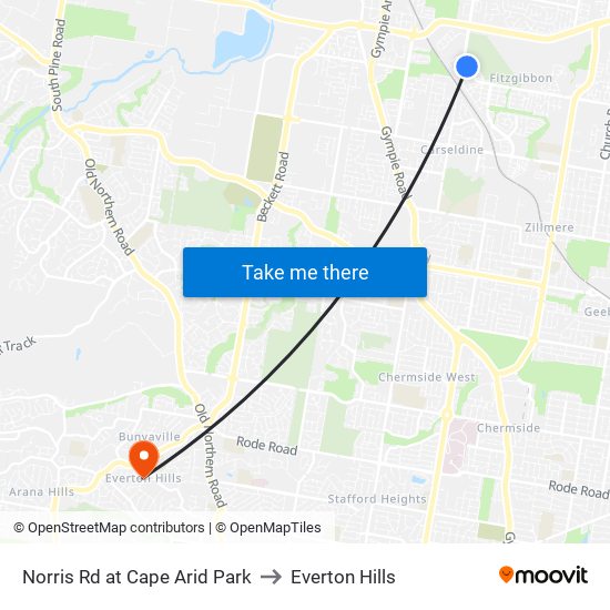 Norris Rd at Cape Arid Park to Everton Hills map