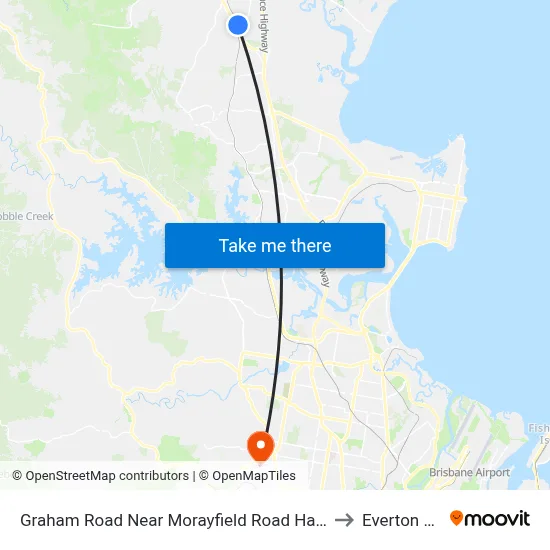 Graham Road Near Morayfield Road Hail 'N' Ride to Everton Hills map
