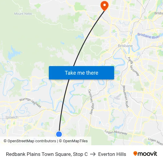 Redbank Plains Town Square, Stop C to Everton Hills map