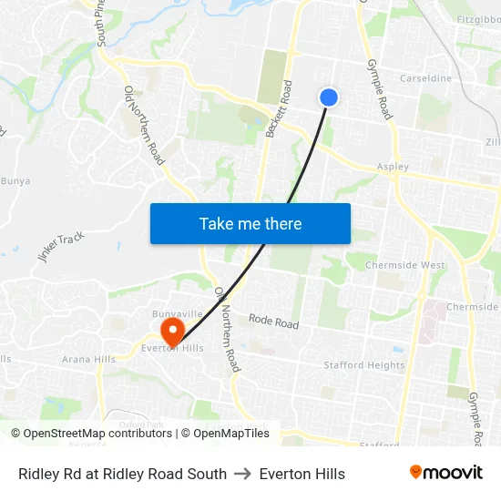 Ridley Rd at Ridley Road South to Everton Hills map