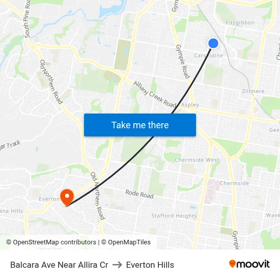 Balcara Ave Near Allira Cr to Everton Hills map