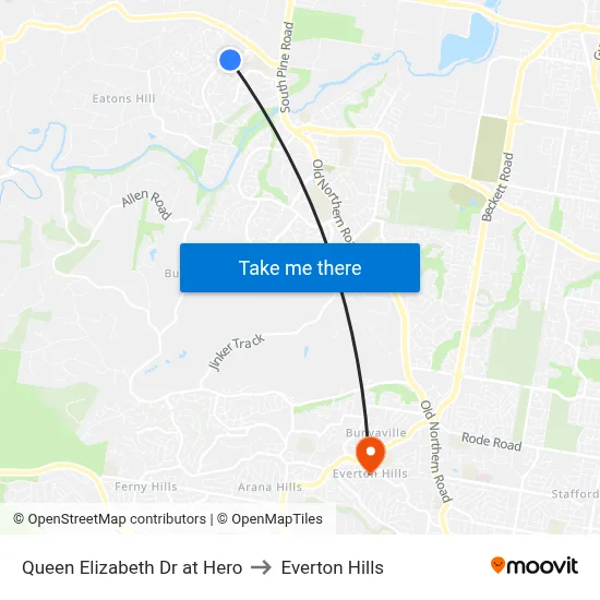 Queen Elizabeth Dr at Hero to Everton Hills map