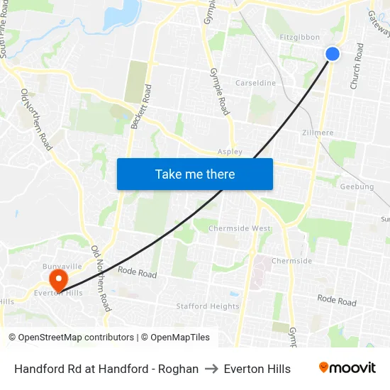 Handford Rd at Handford - Roghan to Everton Hills map