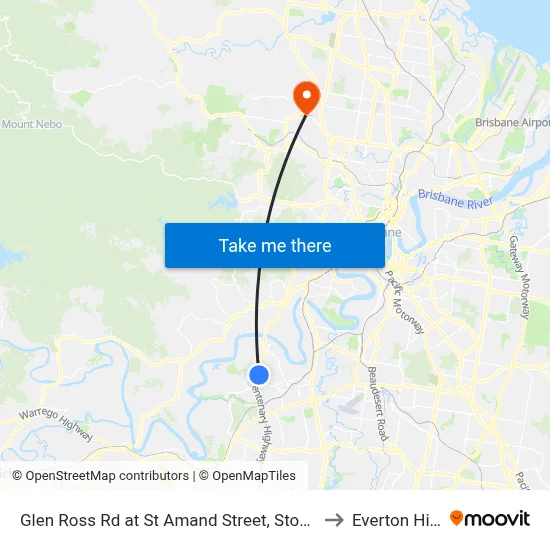 Glen Ross Rd at St Amand Street, Stop 53 to Everton Hills map