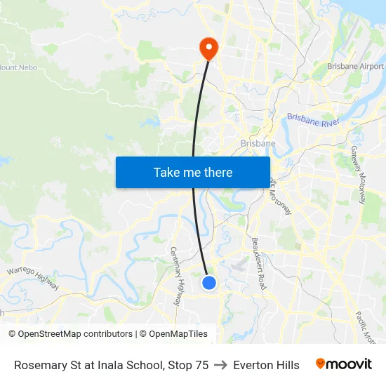 Rosemary St at Inala School, Stop 75 to Everton Hills map