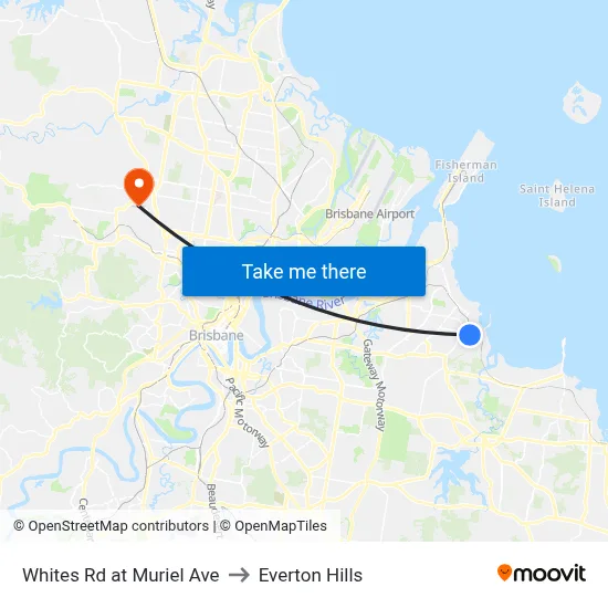 Whites Rd at Muriel Ave to Everton Hills map