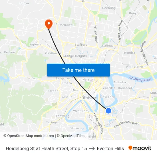 Heidelberg St at Heath Street, Stop 15 to Everton Hills map