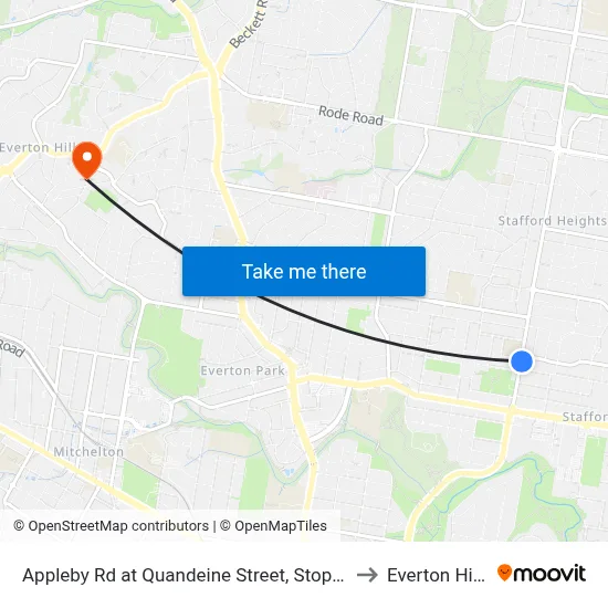 Appleby Rd at Quandeine Street, Stop 34 to Everton Hills map