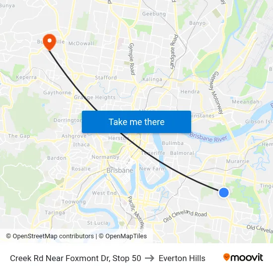 Creek Rd Near Foxmont Dr, Stop 50 to Everton Hills map
