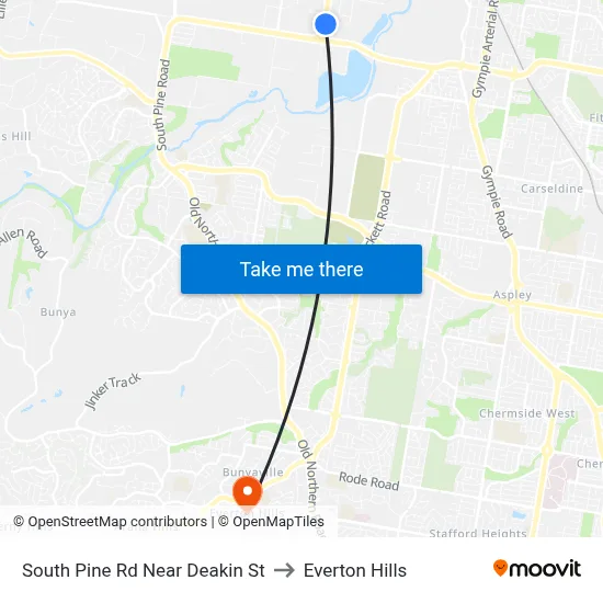 South Pine Rd Near Deakin St to Everton Hills map