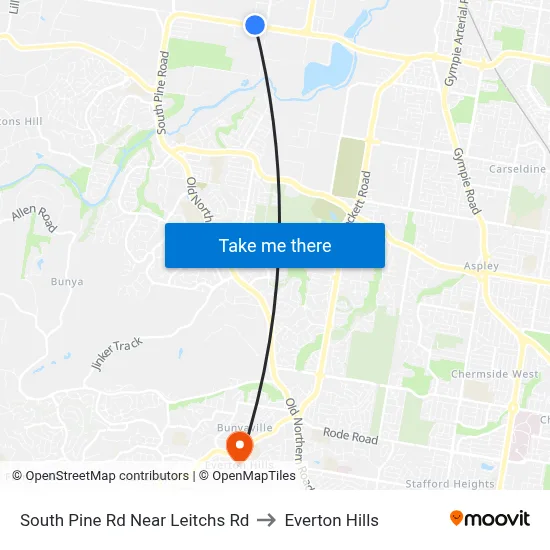 South Pine Rd Near Leitchs Rd to Everton Hills map