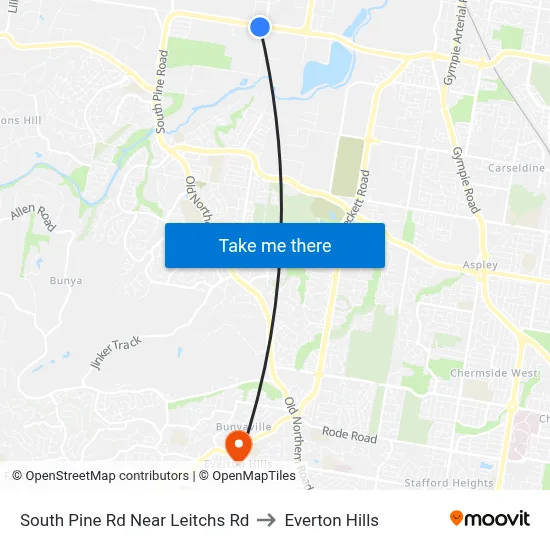 South Pine Rd Near Leitchs Rd to Everton Hills map