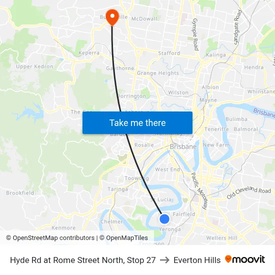 Hyde Rd at Rome Street North, Stop 27 to Everton Hills map