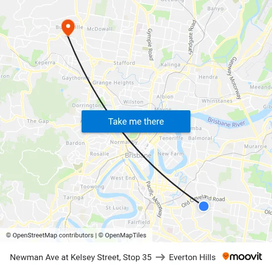 Newman Ave at Kelsey Street, Stop 35 to Everton Hills map