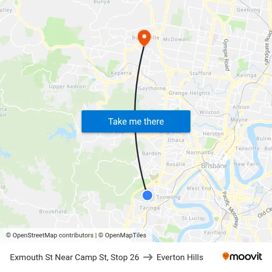 Exmouth St Near Camp St, Stop 26 to Everton Hills map