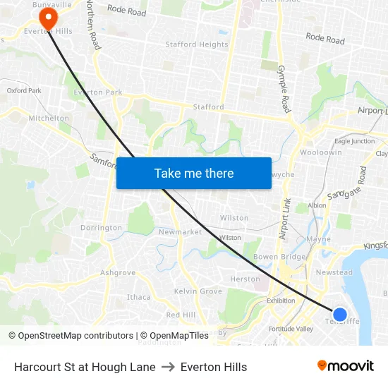 Harcourt St at Hough Lane to Everton Hills map