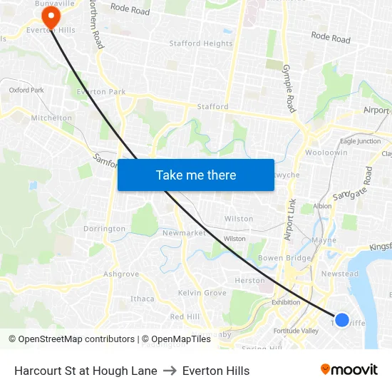 Harcourt St at Hough Lane to Everton Hills map