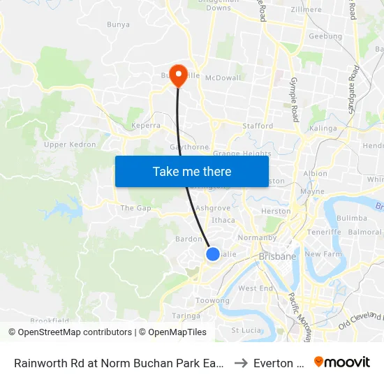 Rainworth Rd at Norm Buchan Park East, Stop 12 to Everton Hills map