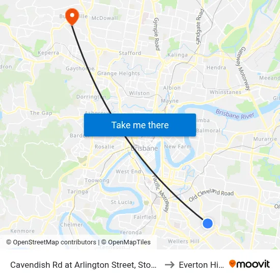 Cavendish Rd at Arlington Street, Stop 37 to Everton Hills map