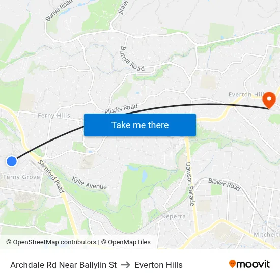 Archdale Rd Near Ballylin St to Everton Hills map