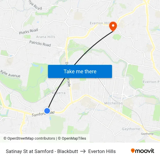Satinay St at Samford - Blackbutt to Everton Hills map