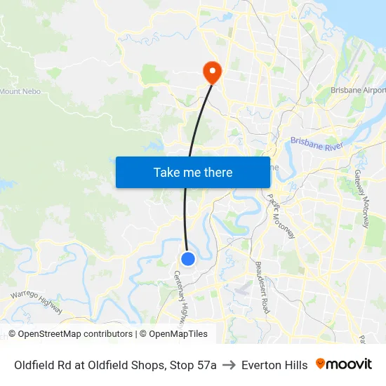 Oldfield Rd at Oldfield Shops, Stop 57a to Everton Hills map