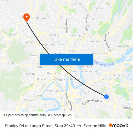 Stanley Rd at Lunga Street, Stop 39/40 to Everton Hills map