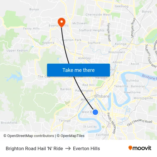 Brighton Road Hail 'N' Ride to Everton Hills map