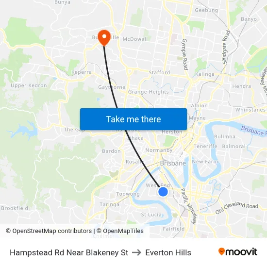 Hampstead Rd Near Blakeney St to Everton Hills map