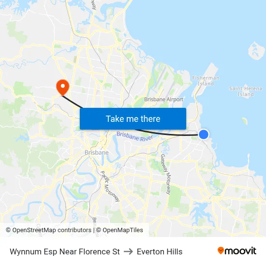 Wynnum Esp Near Florence St to Everton Hills map