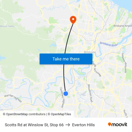 Scotts Rd at Winslow St, Stop 66 to Everton Hills map