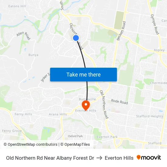 Old Northern Rd Near Albany Forest Dr to Everton Hills map