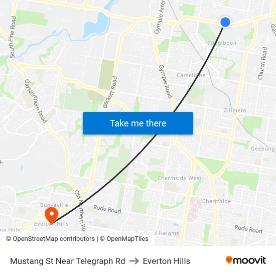 Mustang St Near Telegraph Rd to Everton Hills map