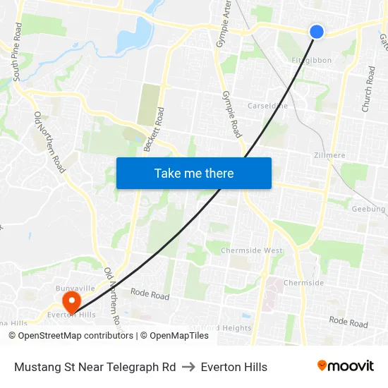 Mustang St Near Telegraph Rd to Everton Hills map