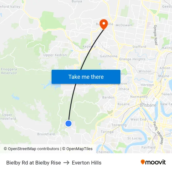 Bielby Rd at Bielby Rise to Everton Hills map