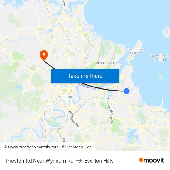 Preston Rd Near Wynnum Rd to Everton Hills map
