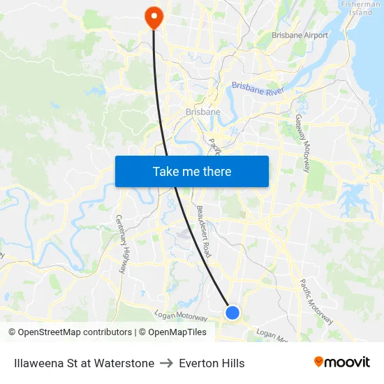 Illaweena St at Waterstone to Everton Hills map