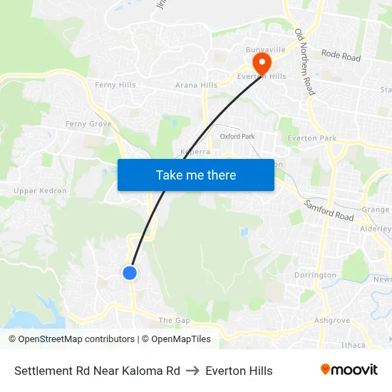 Settlement Rd Near Kaloma Rd to Everton Hills map