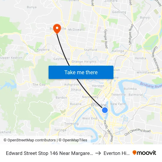 Edward Street Stop 146 Near Margaret St to Everton Hills map
