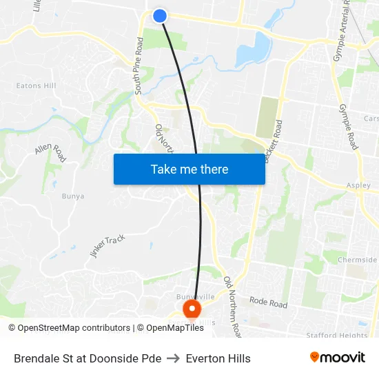 Brendale St at Doonside Pde to Everton Hills map