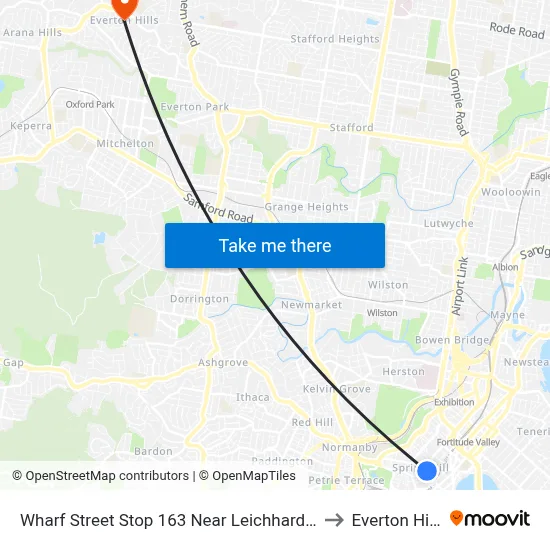 Wharf Street Stop 163 Near Leichhardt St to Everton Hills map