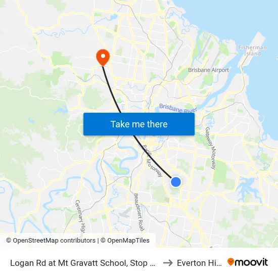 Logan Rd at Mt Gravatt School, Stop 35s to Everton Hills map