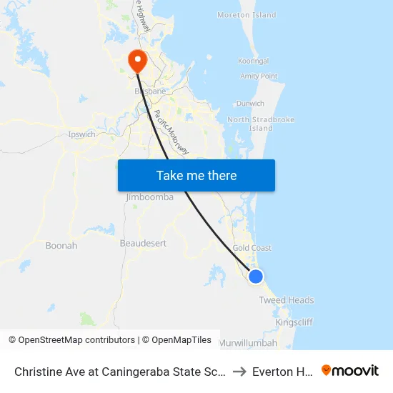 Christine Ave at Caningeraba State School to Everton Hills map
