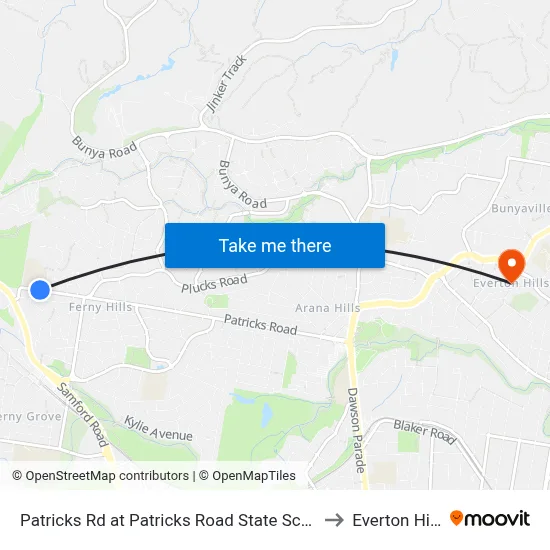 Patricks Rd at Patricks Road State School to Everton Hills map