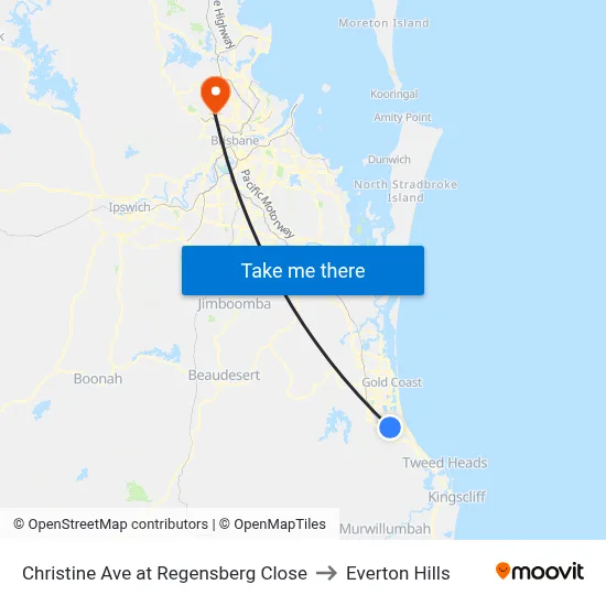 Christine Ave at Regensberg Close to Everton Hills map